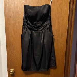 David's Bridal Chic Black Strapless Dress